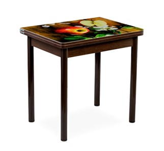 Кухонный пристенный стол СПА-01 СТФ, венге/фотопечать дерево/опоры прямые коричневые в Самаре