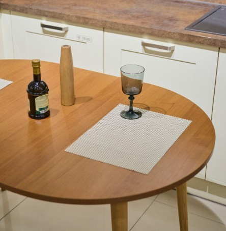 Кухонный стол круглый Орех Гварнери д. 90 см ЛДСП в Тольятти - изображение 7