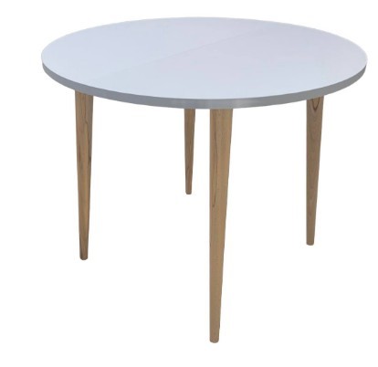 Обеденный круглый раздвижной стол Серый камень 90*90 см ЛДСП в Самаре - изображение