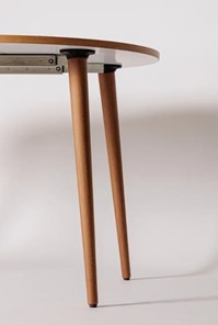 Кухонный раздвижной круглый стол Шпон Дуба 677 С д. 100 см МДФ в Тольятти - предосмотр 21