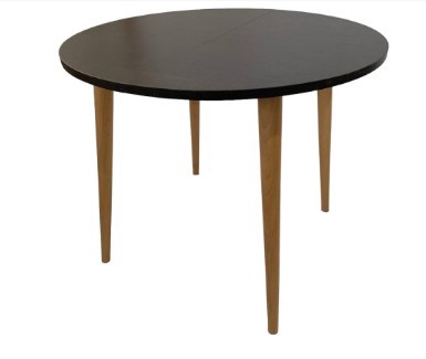 Кухонный раздвижной круглый стол Венге 90*90 см ЛДСП в Самаре - изображение