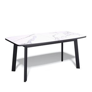 Кухонный раздвижной стол AA1400 (черный/керамика мрамор белый) в Сызрани