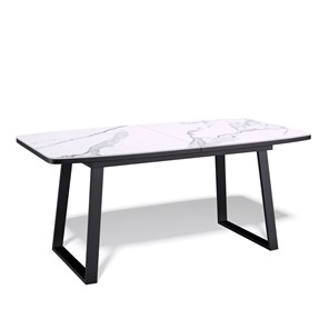 Раздвижной стол AZ1400 (черный/керамика мрамор белый) в Самаре