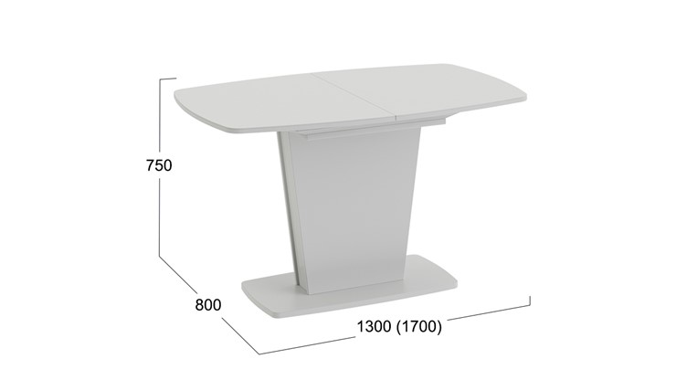 Раздвижной стол Честер тип 2, цвет Белый/Стекло белый глянец в Тольятти - изображение 3