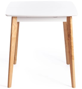 Кухонный стол раздвижной Claire, дерево гевея/МДФ, 110+30x75x75 Белый/натуральный арт.15111 в Тольятти - предосмотр 2