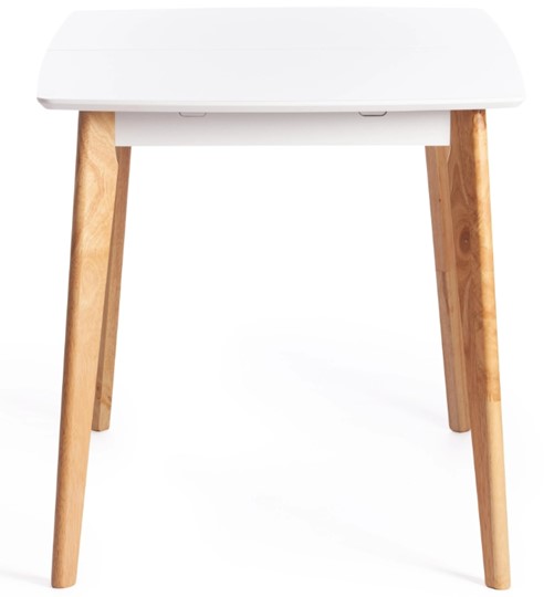 Кухонный стол раздвижной Claire, дерево гевея/МДФ, 110+30x75x75 Белый/натуральный арт.15111 в Самаре - изображение 2