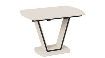 Раздвижной стол Дели Тип 2 (Бежевый софт, Стекло матовое бежевое) в Самаре - предосмотр
