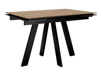 Кухонный раскладной стол DikLine DM120 Дуб галифакс / опоры черные в Самаре - предосмотр