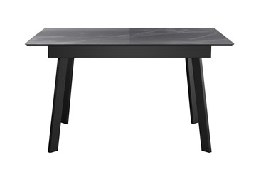 Кухонный раскладной стол DikLine SKH125 Керамика Серый мрамор/подстолье черное/опоры черные (2 уп.) в Самаре - предосмотр