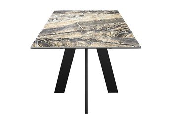 Кухонный раскладной стол DikLine SKM120 Керамика Amadeus/подстолье черное/опоры черные в Самаре - предосмотр 1