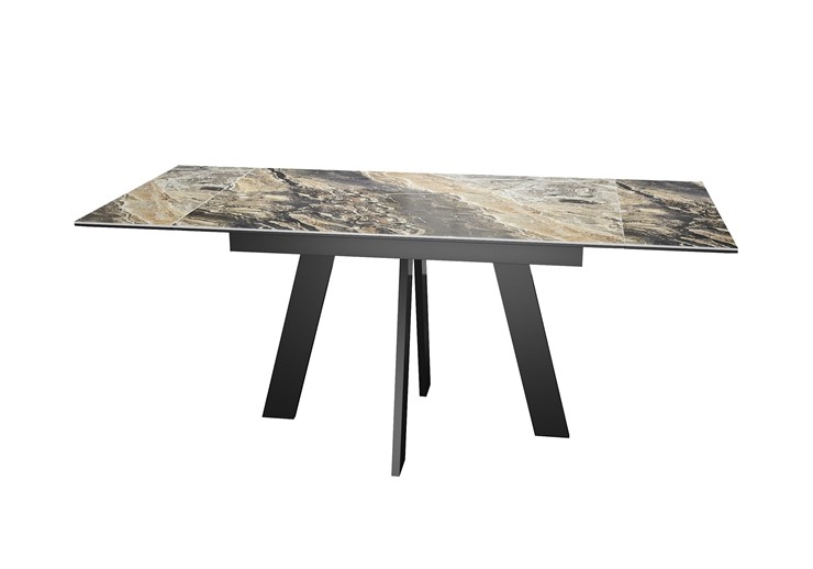 Кухонный раскладной стол DikLine SKM120 Керамика Amadeus/подстолье черное/опоры черные в Самаре - изображение 2