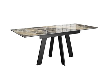 Кухонный раскладной стол DikLine SKM120 Керамика Amadeus/подстолье черное/опоры черные в Самаре - предосмотр 3