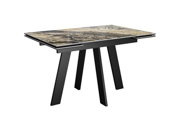 Кухонный раскладной стол DikLine SKM120 Керамика Amadeus/подстолье черное/опоры черные в Самаре - предосмотр 4