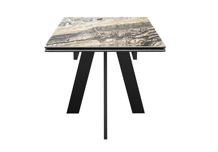 Кухонный раскладной стол DikLine SKM120 Керамика Amadeus/подстолье черное/опоры черные в Самаре - изображение 5