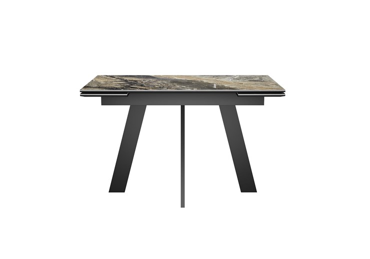 Кухонный раскладной стол DikLine SKM120 Керамика Amadeus/подстолье черное/опоры черные в Сызрани - изображение 7