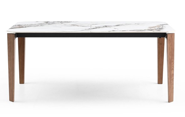 Кухонный стол раскладной DT8843CW (180) белый мрамор  керамика в Тольятти - изображение