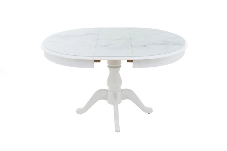 Кухонный стол раздвижной Фабрицио-1 Glass, Круг 1000, фотопечать (Мрамор 11) в Самаре - изображение 3