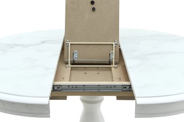 Кухонный стол раздвижной Фабрицио-1 Glass, Круг 1000, фотопечать (Мрамор 11) в Самаре - предосмотр 8
