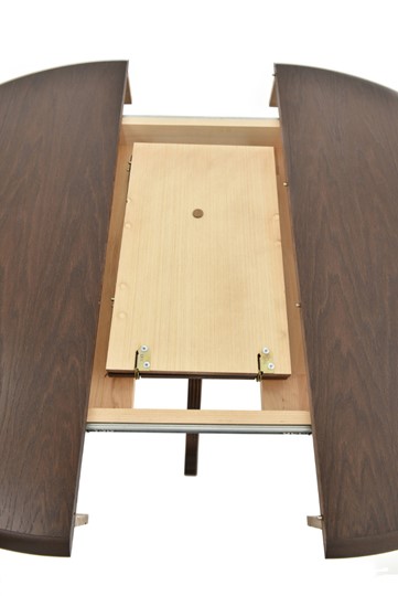 Обеденный раздвижной стол Фабрицио-1 исп. Круг 1000, Тон 9 (Морилка/Эмаль) в Тольятти - изображение 6