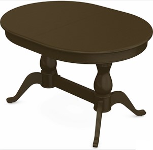 Кухонный раздвижной стол Фабрицио-2 исп. Овал 1200, Тон 5 Покраска + патина с прорисовкой (на столешнице) в Самаре