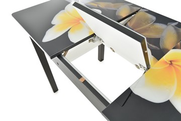 Обеденный раздвижной стол Гамбург исп. Мини, ноги метал. крашеные №23, Фотопечать (Цветы №39) в Самаре - предосмотр 5