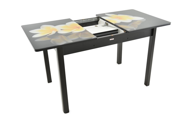Кухонный стол раскладной Гамбург исп. Мини, ноги метал. крашеные №23, Фотопечать (Мрамор №32) в Самаре - изображение 2