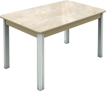Кухонный стол раскладной Гамбург исп.1 ноги метал. крашеные №23, Фотопечать (Мрамор №6) в Самаре - предосмотр