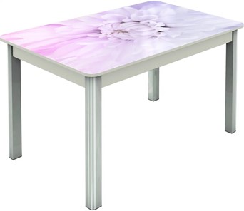 Кухонный стол раскладной Гамбург исп.2 ноги метал. крашеные №23, Фотопечать (Цветы №54) в Самаре - предосмотр