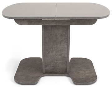 Обеденный раздвижной стол Киото-1 (ноги серый камень, серебро/серый камень) в Самаре - предосмотр 1
