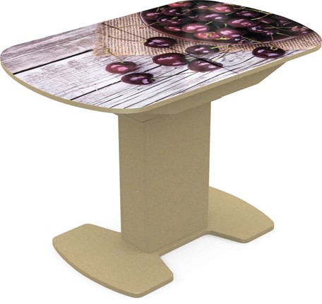 Обеденный раздвижной стол Корсика исп. 2 Фотопечать (Фрукты №29) 1200(1515)*800 в Самаре - изображение