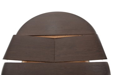 Кухонный стол раскладной Леонардо-1 исп. Круг 1000, тон 10 (Морилка/Эмаль) в Тольятти - предосмотр 5
