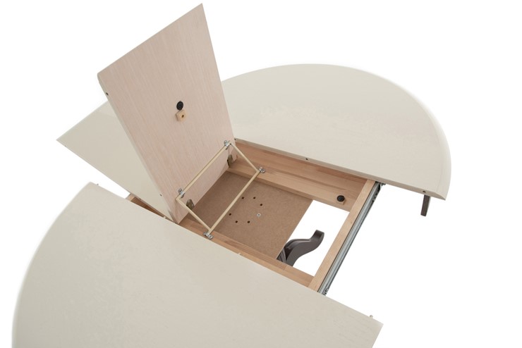 Кухонный стол раскладной Леонардо-1 исп. Круг 1000, тон 10 (Морилка/Эмаль) в Тольятти - изображение 6