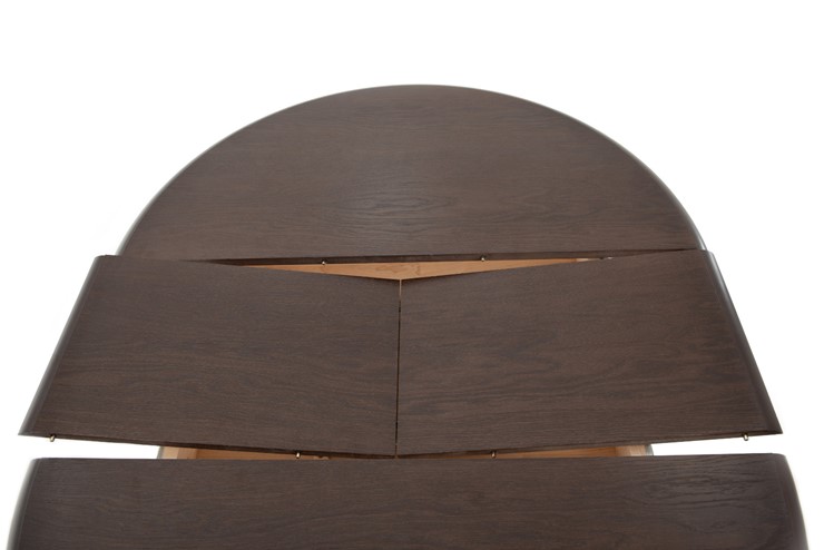 Кухонный стол раскладной Леонардо-1 исп. Круг 1000, тон 4 (Морилка/Эмаль) в Тольятти - изображение 5