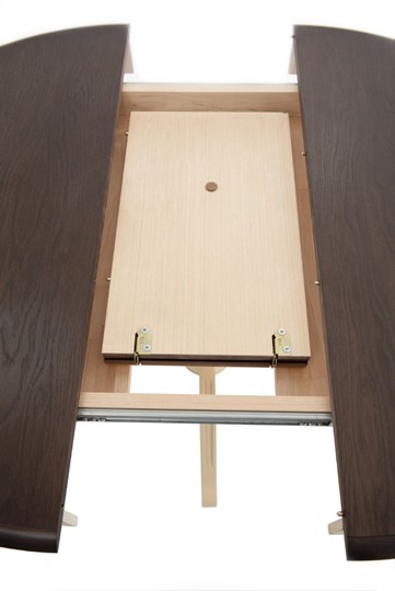 Обеденный раздвижной стол Леонардо-1 исп. Круг 1000, тон 9 (Морилка/Эмаль) в Самаре - изображение 4