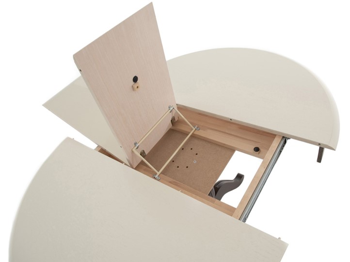 Кухонный стол раздвижной Леонардо-1 исп. Круг 820, тон 7 (Морилка/Эмаль) в Тольятти - изображение 6