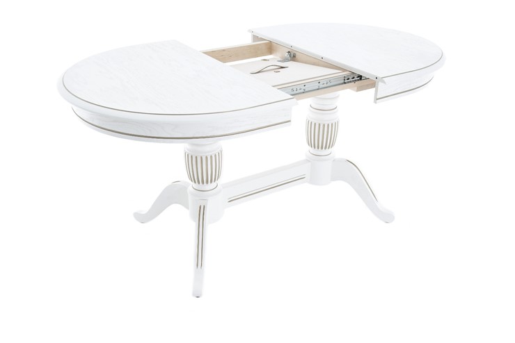Кухонный стол раздвижной Леонардо-2 исп. Овал, тон 10 (Морилка/Эмаль) в Самаре - изображение 1