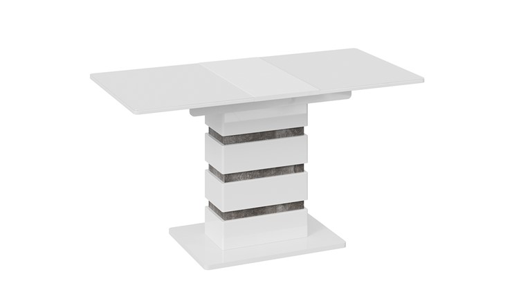 Обеденный раздвижной стол Мадейра тип 1 (Белый глянец/Ателье темный) в Самаре - изображение 3