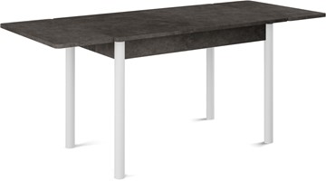 Кухонный стол раскладной Милан-2 EVO, ноги белые, серый камень в Сызрани - предосмотр 1