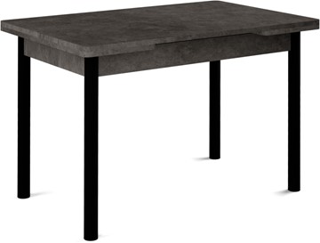 Обеденный раздвижной стол Милан-2 EVO, ноги черные, серый камень в Самаре