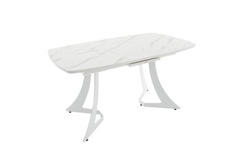 Кухонный стол раздвижной Милан Пластик (Камень белый) в Тольятти