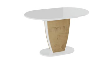 Обеденный раздвижной стол Монреаль тип 1 (Белый глянец/Бунратти) в Тольятти - предосмотр