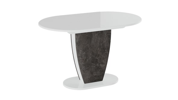 Раздвижной стол Монреаль тип 1 (Белый глянец/Моод темный) в Самаре - изображение