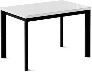 Стол раздвижной Нагано-1G (ноги черные, стекло cristal/белый цемент) в Самаре