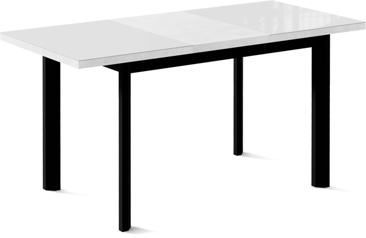 Обеденный раздвижной стол Нагано-2L (ноги черные, белый цемент) в Самаре - изображение 1