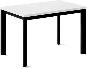 Обеденный раздвижной стол Нагано-2L (ноги черные, белый цемент) в Самаре