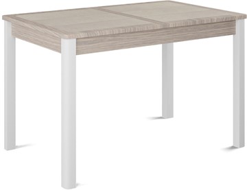 Обеденный раздвижной стол Ницца-2 ПЛ (ноги белые, плитка бежевая/лофт) в Самаре