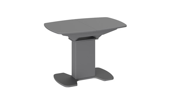 Кухонный стол раскладной Портофино (СМ(ТД)-105.01.11(1)), цвет Серое/Стекло серое матовое LUX в Самаре - изображение
