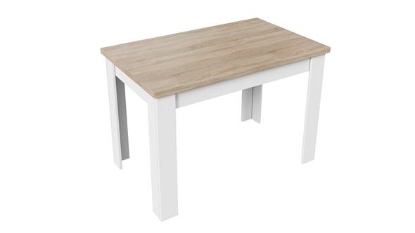 Обеденный раздвижной стол Промо тип 4 (Белый/Дуб сонома светлый) в Самаре - изображение