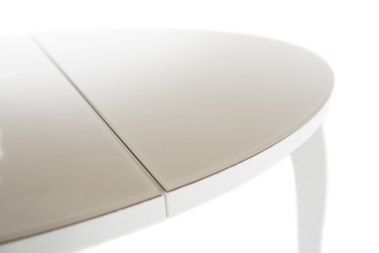 Стол раздвижной Ривьера исп. круг хром №5 (стекло белое/белый) в Самаре - изображение 6