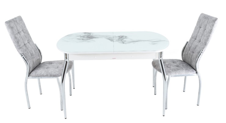 Кухонный стол раздвижной Ривьера исп.1 ноги метал. крашеные №24 Фотопечать (Цветы №36) в Самаре - изображение 12